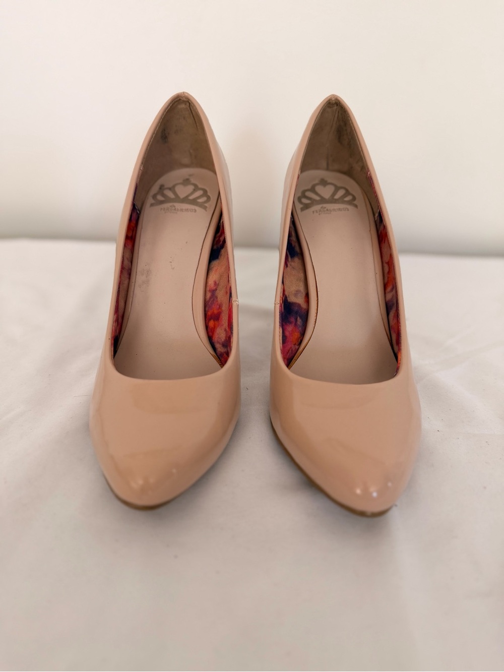 Classic Patent Pointed-Toe Pumps in Nude